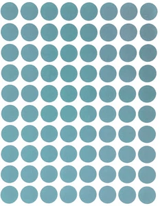 Etichetta azzurro-codifica colore varie misure 8MM-38MM (1/4" - 1 1/2") 15 fogli - Foto 1 di 22