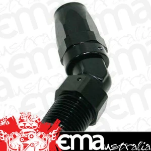 Aeroflow AF828-06-02BLK Male 1/8 NPT 45 Deg to -6 Hose Black - Picture 1 of 2