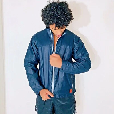 Hugo Boss Vintage Mens Nylon Windbreaker Bomber Jacket Black Medium - Image 1 of 4