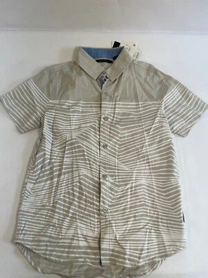 Camisa Tejida Sean John Niños Gris Vapor Botón Delantero Talla M Foto 1 de 4