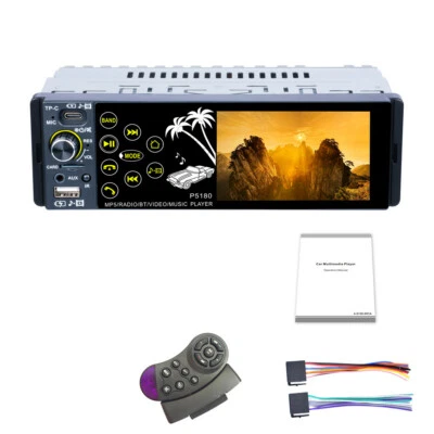 1DIN Car Stereo Radio BT FM MP5 Player USB Head Unit With Steering Wheel Control — 第 1/4 张图片