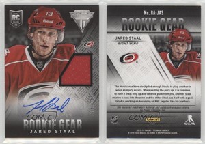 2013-14 Panini Anthology Titanium Update Gear /100 Jared Staal Rookie Auto RC