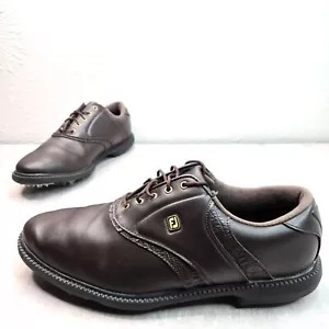 Scarpe sportive da golf FootJoy taglia 11 in pelle marrone stringate sneakers sportive da golf - Foto 1 di 11