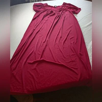 Miss Elaine Wine Red maxi mumu with floral embroidery Womens size Medium - Image 1 of 4