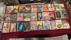Crime gga Vintage Pb, Lot! Pocket Books 50's G/VG+ (Some Fair) 30 Books Total - Imagen 1 de 12