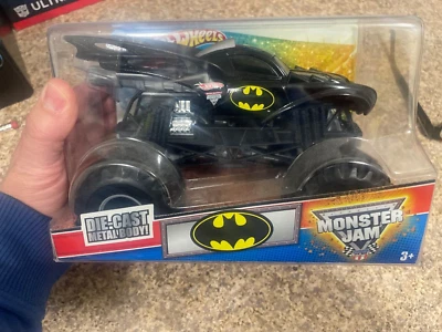 Hot Wheels Monster Jam DC Batman Die Cast Metal Body Grave Digger 30th  - Image 1 of 4