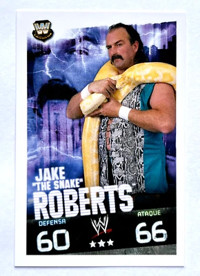 2009 WWE Topps Slam Attax Evolution TCG #144 JAKE ROBERTS Legends Cards - Image 1 of 4