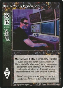 Dark Web Procurer x1 Black Chantry Kickstarter Promo VTES Jyhad - Imagen 1 de 1