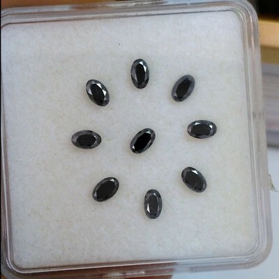 1.03cts Oval Top AA Quality Fancy Jet Black Natural Earth Mined Loose Diamonds - Image 1 of 3
