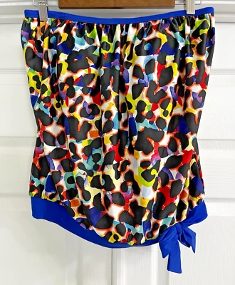 Dippin' Daisy's Tankini Top Swim Sz 10 Multicolor Animal Print (No strap) - Image 1 of 4