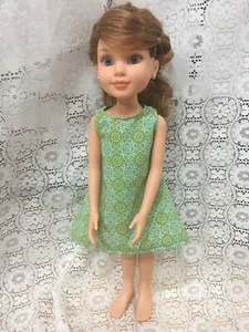 Fits 18" Best Friends Club Doll BFC Ink Clothes Summer Green Dress Only Handmade - Picture 1 of 3