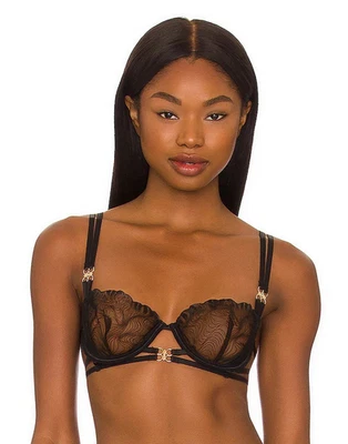 Bluebella L109962 Black Floral Lace Cassia Underwire Unlined Bra Size US 30C - Image 1 of 4