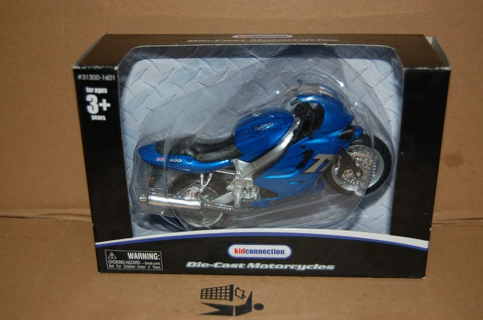 Kid Connection Triumph 600 diecast motocicleta azul 1:18 Foto 1 de 1