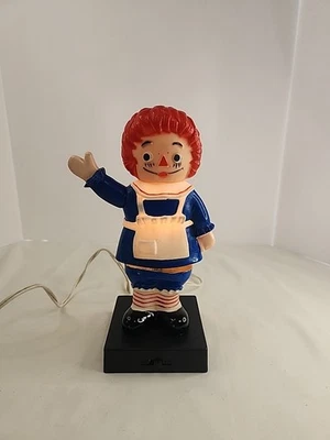 Raggedy Ann Blow Mold Night Light Figurine Lamp 9.5" VINTAGE  - Image 1 of 4