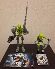 LEGO Bionicle Phantoka LEWA (set 8686) & TANMA (set 8944) 100% Compete w/Booklet