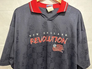 Vintage Shirt New England Revolution Polo Jersey Men's XL MLS Soccer Blue - Picture 1 of 8