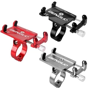 Bicycle Mobile Aluminium Phone Holder Bike Bracket Alloy Handlebar Mount Support - Picture 1 of 11