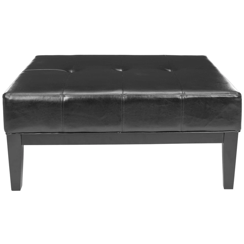 Fulton Square Cocktail Ottoman Black Large Black Square - Image 1 of 4