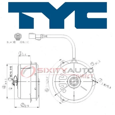 TYC Engine Cooling Fan Motor for 2002-2006 Acura RSX Belts Clutch  zf Foto 1 de 4