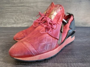 A.S.98 Women's Red Leather Lace Up Sneakers Sz 39 US 9. - Picture 1 of 13