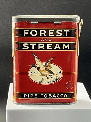 WOW! Immaculate Condition Vintage ‘FOREST AND STREAM’ Pocket Tobacco Tin~DUCK - Image 1 of 4