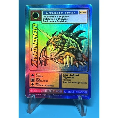 Digimon Cards - 1999 Digi-Battle Foil Holo Zudomon ST-38S Nm - Image 1 of 3