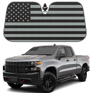 New USA Flag Car Window Windshield Accordion Sun Shade For Subaru - Picture 1 of 9