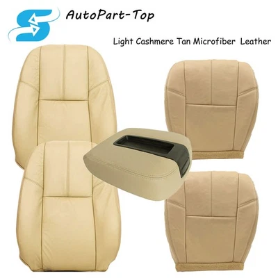 Driver And Passenger Bottom & Top Seat Cover Tan For 2007-14 GMC Yukon XL 1500 - Image 1 of 4