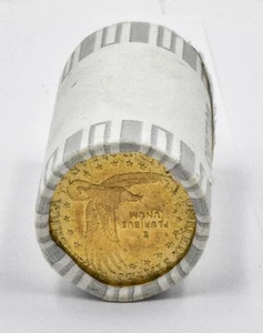 Sacagawea Golden Dollars P 2000 $25 Unopened Roll U.S. Mint unopened back shows - Picture 1 of 3