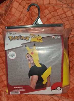 Pokémon Pikachu Halloween Disfraz Piezas Sombrero Cola Talla Única Adulto Hombre Mujer Foto 1 de 4