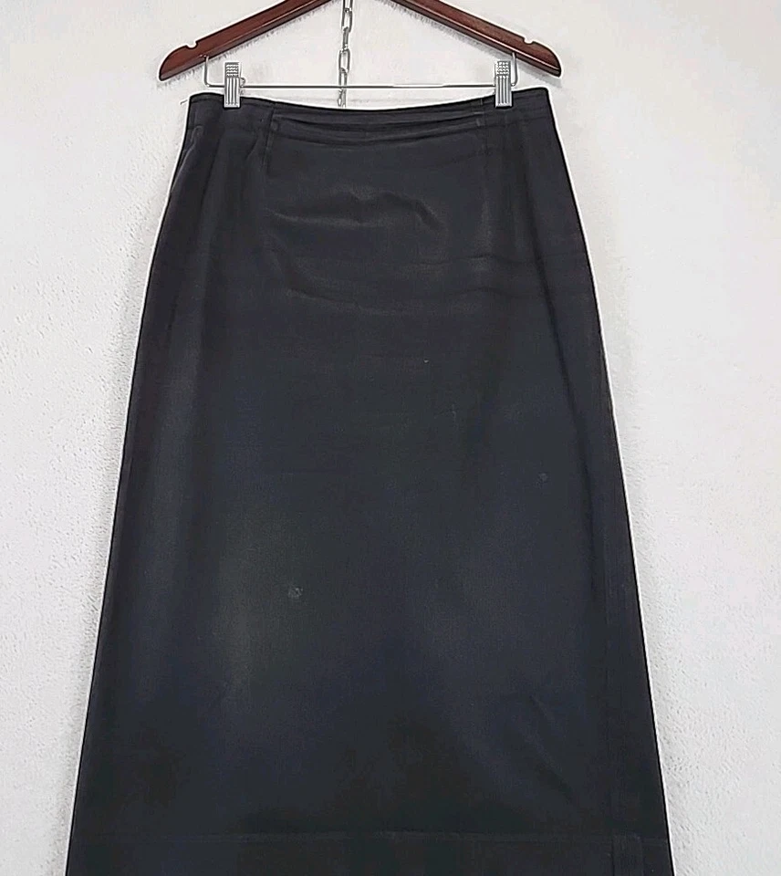 Falda lápiz larga negra vintage GAP Y2K para mujer talla 8 clásica diseñadora gótica boho Foto 1 de 4