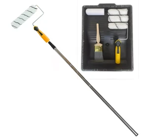 10-teiliges einfaches Malen & Dekorieren Set mit Verlängerungsstange Rollen Pinsel & Tablett Kit - Bild 1 von 5
