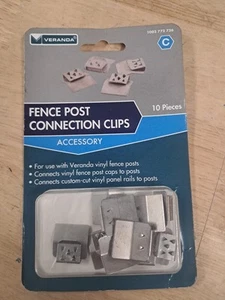 (10 Stück) Veranda Zaun Pfosten Top und Schiene Verbindungsclips Vinyl 1002772726 - Bild 1 von 1