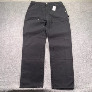 Carhartt Double Front Pants Men 38x34 Duck Canvas Loose Fit Utility Workwear B01 - Picture 1 of 15