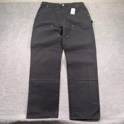 Carhartt Double Front Pants Men 38x34 Duck Canvas Loose Fit Utility Workwear B01 - Image 1 of 4