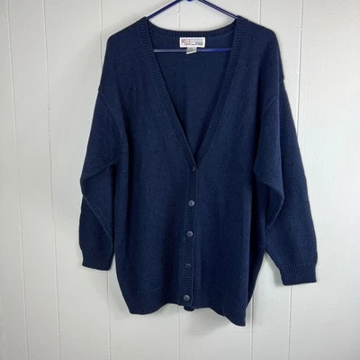 Milano Woman Design Group Cardigan Blue Cotton Blend Size 14/16 - Image 1 of 4