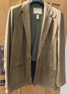 Orvis Men's Bandera Suede Leather Zambezi Safari Jacket Size 48L - Picture 1 of 15