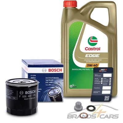 BOSCH ÖLFILTER+5L CASTROL 5W40 FÜR MERCEDES A B-KLASSE W176 W246 RENAULT CLIO 4 - Bild 1 von 4