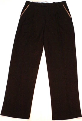 Stacy Adams Men's Black Dress Pants 36X33, Embroidered Pockets, Side-Elastic - Image 1 of 4