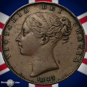 Great Britain 1847 Farthing 1/4d GB3422 - Picture 1 of 2
