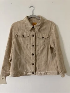 Ruby Rd Gold Button Up Shirt Jacket Women's Size 14 - Picture 1 of 5