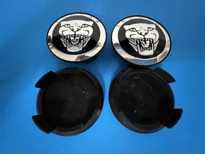 JAGUAR XF XFR XK XKR XJ XJR CENTER CAPS GENUINE FACTORY OEM 8W93-1A096-AB SET - Picture 1 of 8