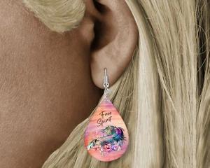Pendientes colgantes Free Spirit Horse Tear joyería - Imagen 1 de 4