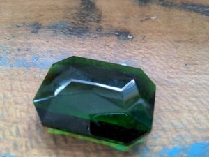 ♡Nr. G7a- Piedras de vidrio grandes nuevo blonz verde octogonal pulido de mesa 40x30 mm ♡ - Imagen 1 de 2
