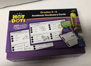 Educational Insights Hot dots grades 4â€“6 academic vocabulary cards +pen