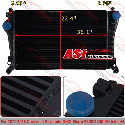 Turbo Intercooler For Chevy Silverado GMC Sierra 2500HD 3500HD 6.6L 2011-2016 Foto 1 de 4