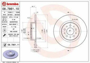 COPPIA DISCHI FRENO BREMBO POST FOR ALFA ROMEO 147 (937) 3.2 GTA - Picture 1 of 1
