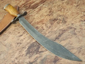 Handmade Damascus Steel Viking Sword Battle Ready Sword With Sheath Birthday gif - Picture 1 of 12