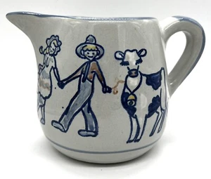 Jarra de gres Louisville vintage crema leche y miel granjero esposa vaca - Imagen 1 de 8