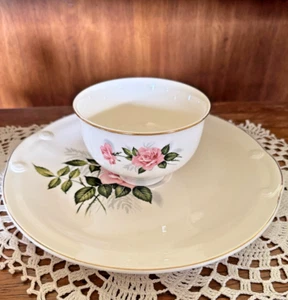 Taylor Smith Summer Rose Gold w/ Roses Chip & Dip Snack Set Platter & Bowl - Picture 1 of 5